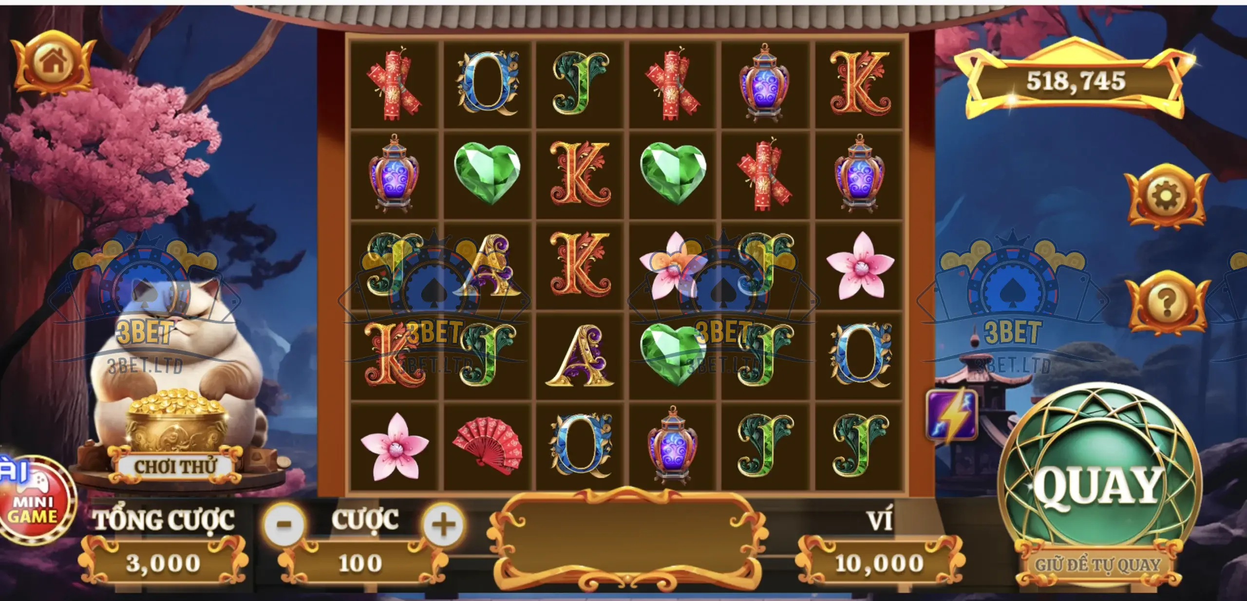 Quy tắc chơi Game nổ hũ Mèo chiêu tài nhà cái 3BET